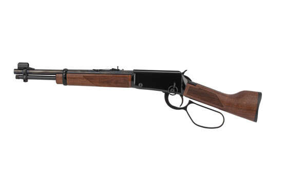 Henry 22 Magnum Mares Leg lever action pistol features a steel receiver